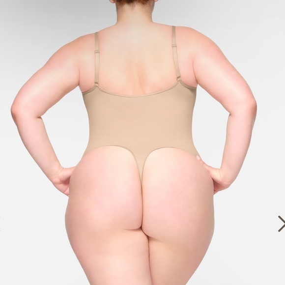 Skims XXS/XS Sculpting Thong Bodysuit Compression Mica NWOT MSRP $70 - Picture 5 of 6